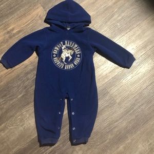 4/$20 Cowboy Hardware Fleece Hooded Onesie 18 mths